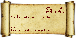 Szénási Linda névjegykártya